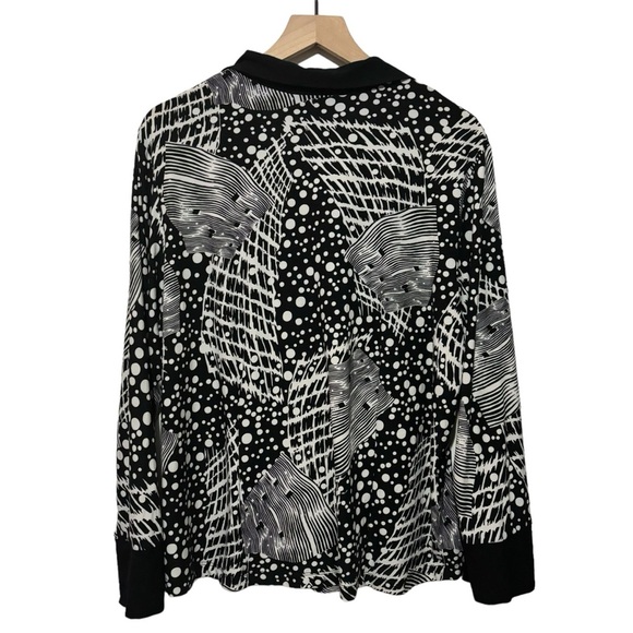 Venezia Button Up Blouse Size 18/20 Mixed Patterns Polka Dot - Picture 5 of 12